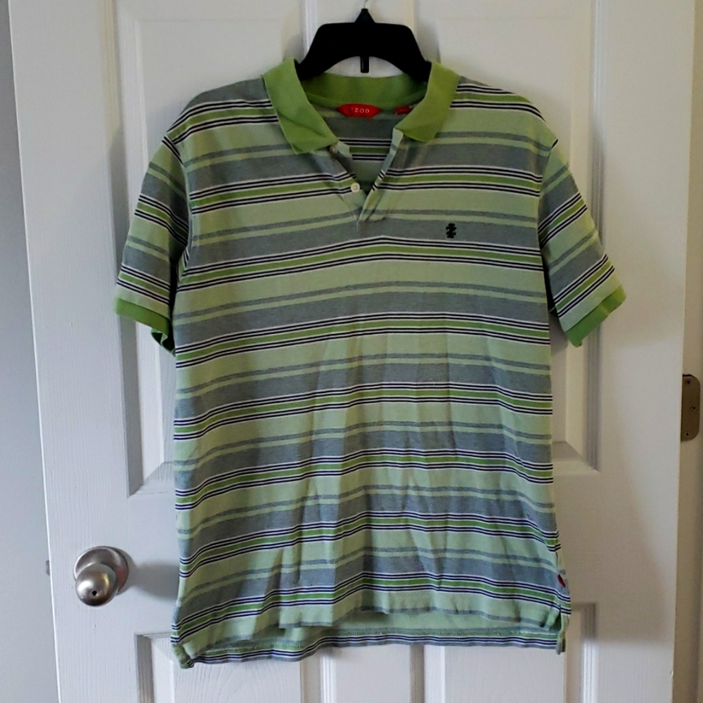 Izod polo green and blue size L men's